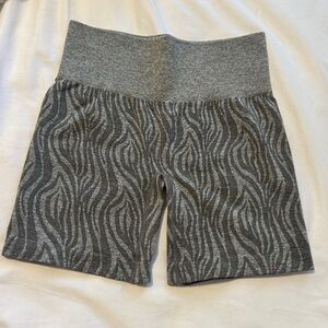 NVGTN Gray Zebra Print Bike Shorts